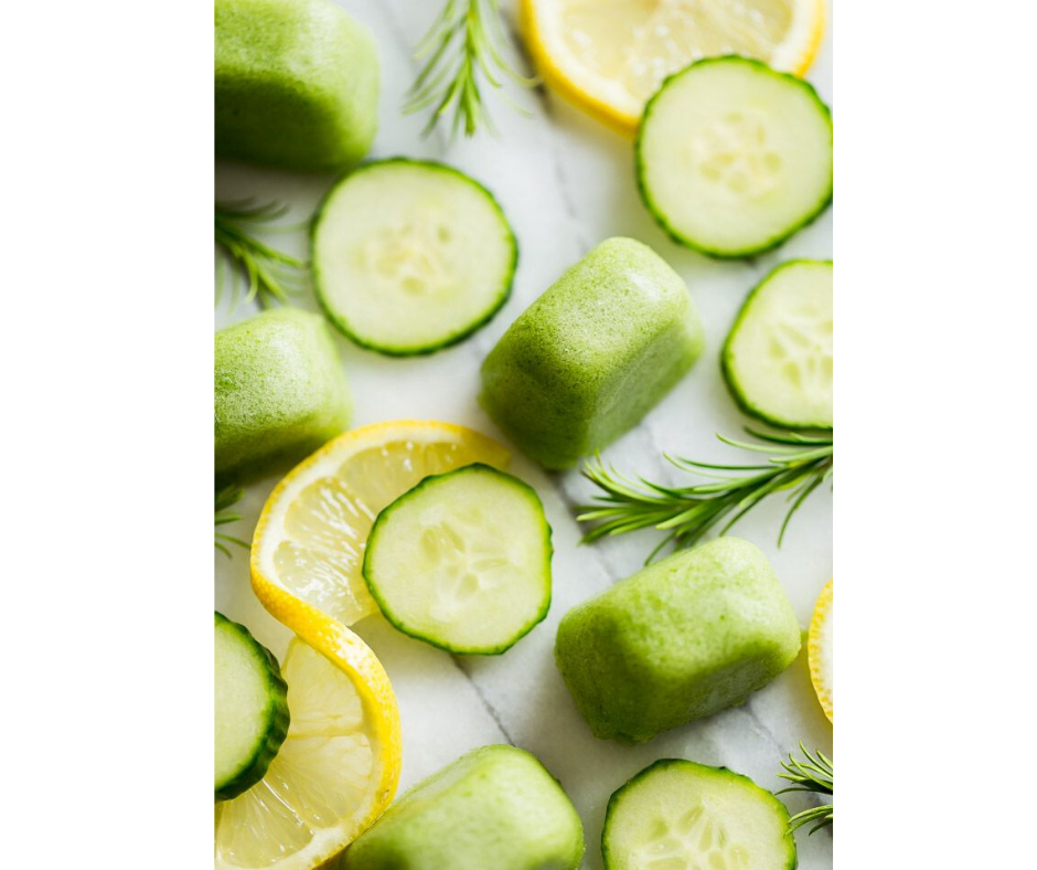 DIY CUCUMBER MASK CUBES FOR SUNBURNT SKIN
