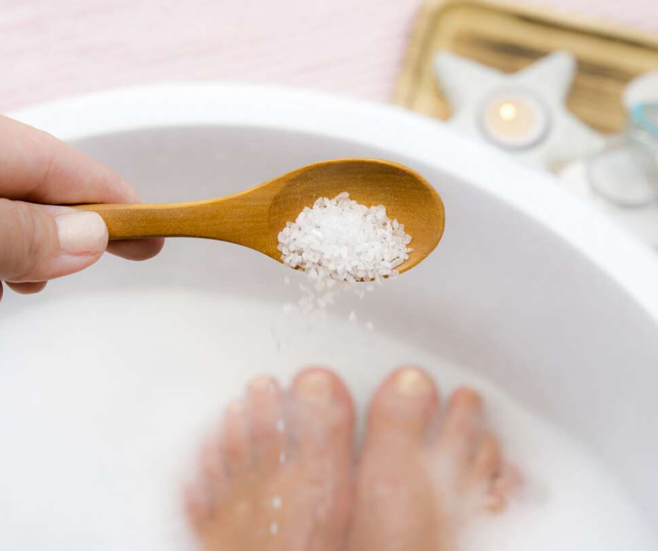 DIY FOOT BATH WITH SALT WATER