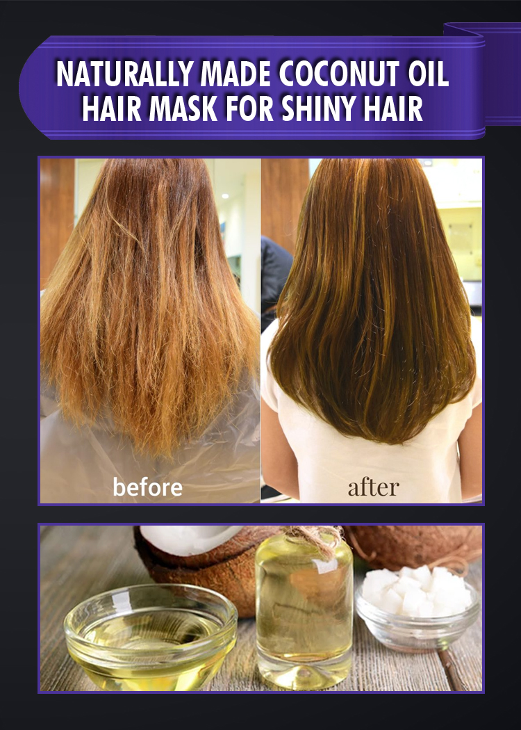 NATURALLY MADE COCONUT OIL HAIR MASK FOR SHINY HAIR