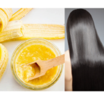 DIY BANANA HAIR MASK FOR GLOSSY, STRAIGHT HAIR.
