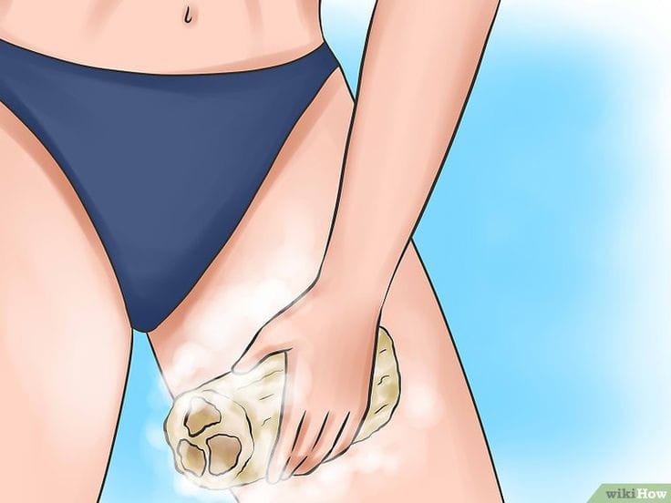 DIY lighten bikini area
