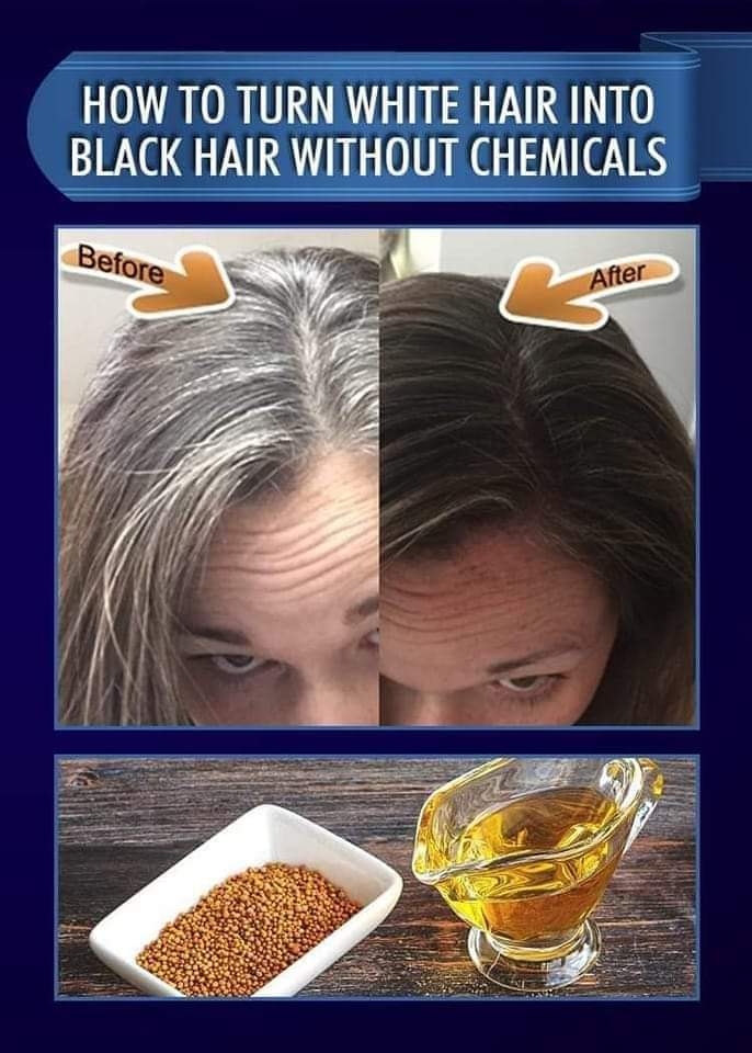 Turn white hair into black hair without using chemicals