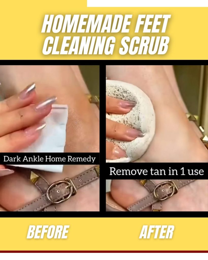 homemade feet cleaning scrub