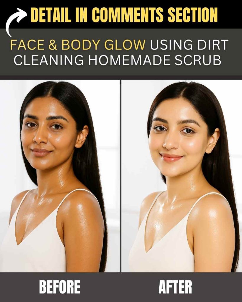 FACE & FULL BODY GLOW USING DIRT CLEANING HOMEMADE SCRUBS
