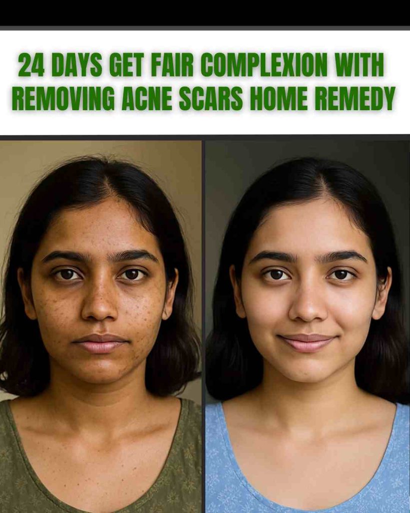 24 DAYS GET FAIR COMPLEXION WITH REMOVING ACNE SCARS – HOME REMEDY BY SKIN TYPE