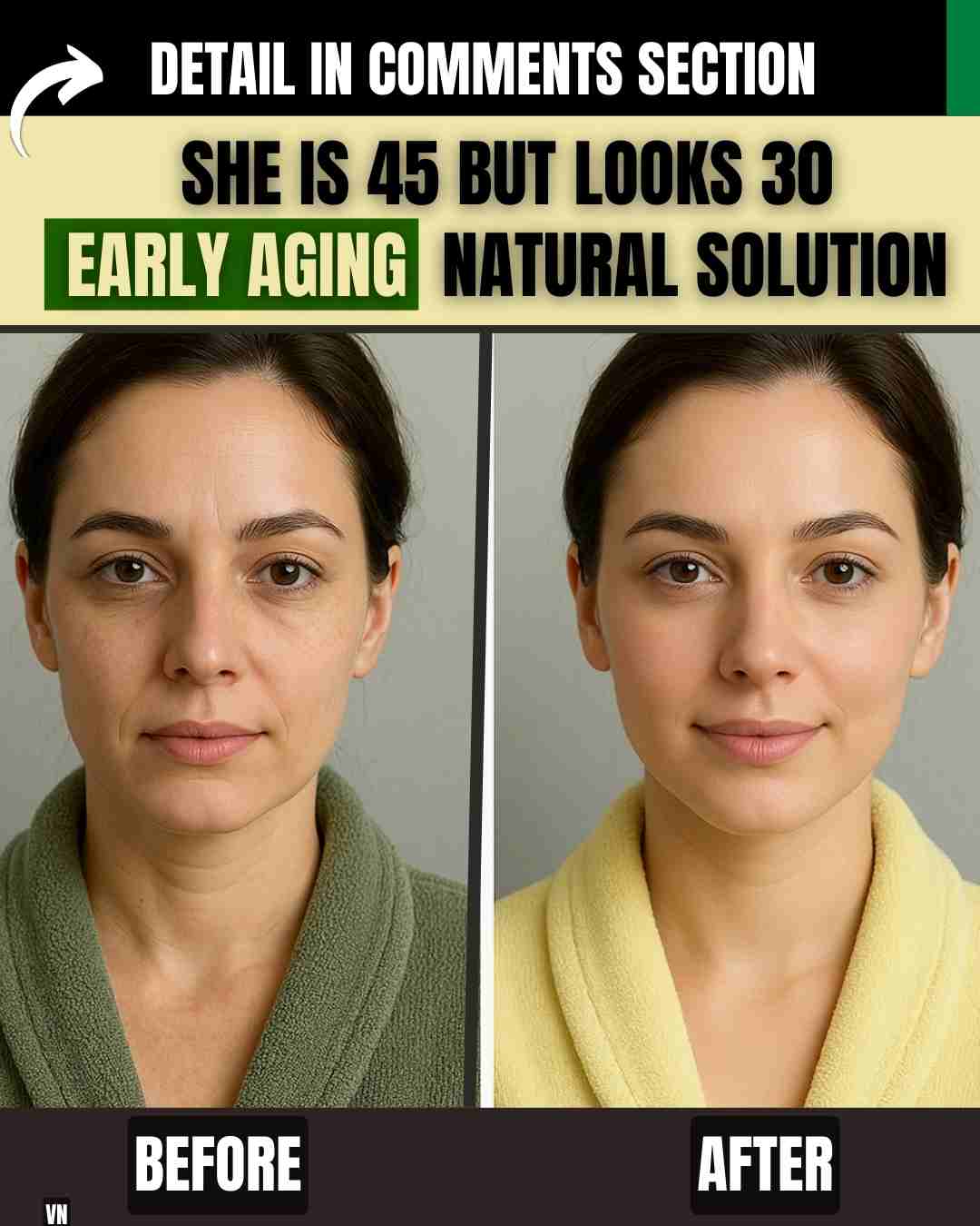She Is 45 but Looks 30 – Early Aging Natural Solution