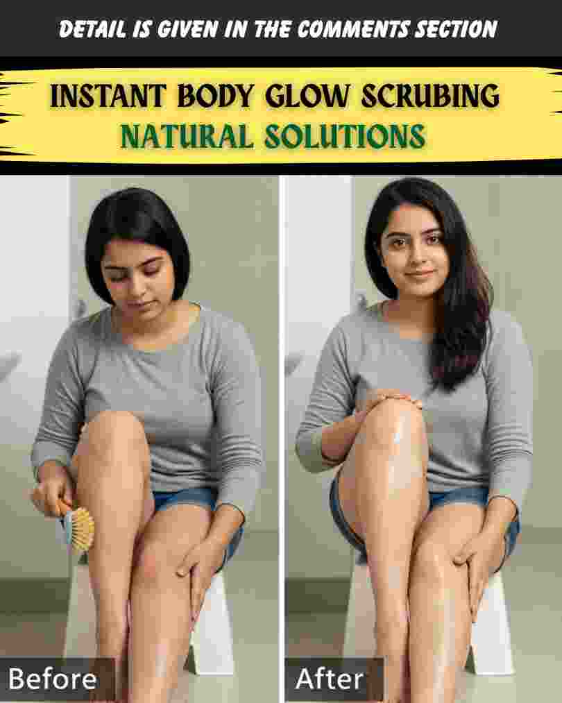 Instant Body Glow with Simple Scrubbing Remedies