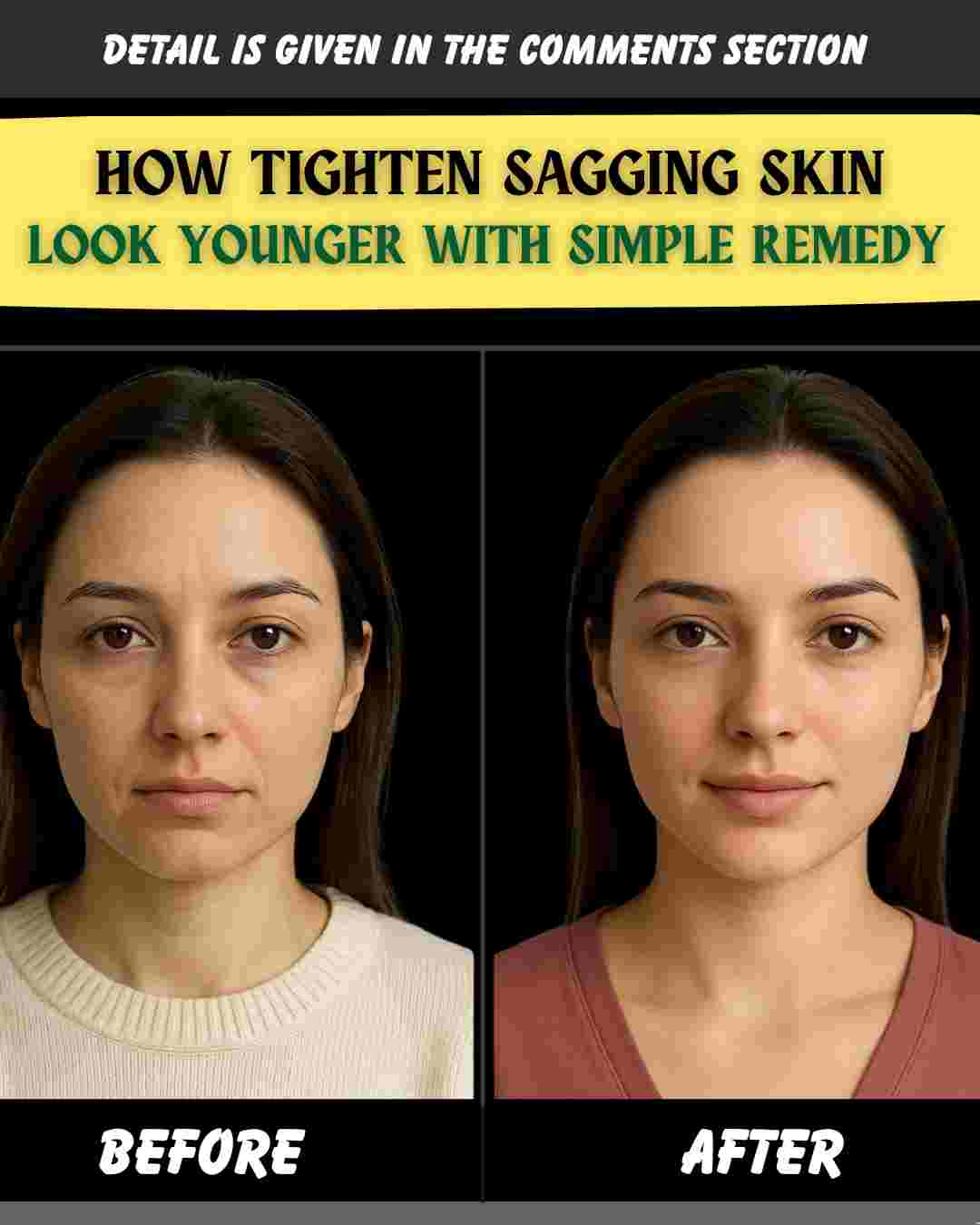 HOW TO TIGHTEN SAGGING SKIN & LOOK YOUNGER WITH SIMPLE HOME REMEDIES