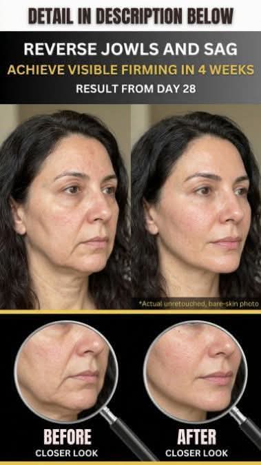 Reverse Jowls and Sagging Skin Naturally Achieve Visible Firming in 4 Weeks