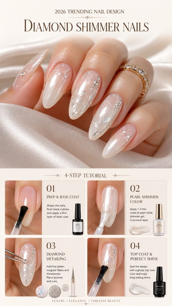 Diamond Shimmer Nails — The Ultimate 2026 Luxury Nail Trend
