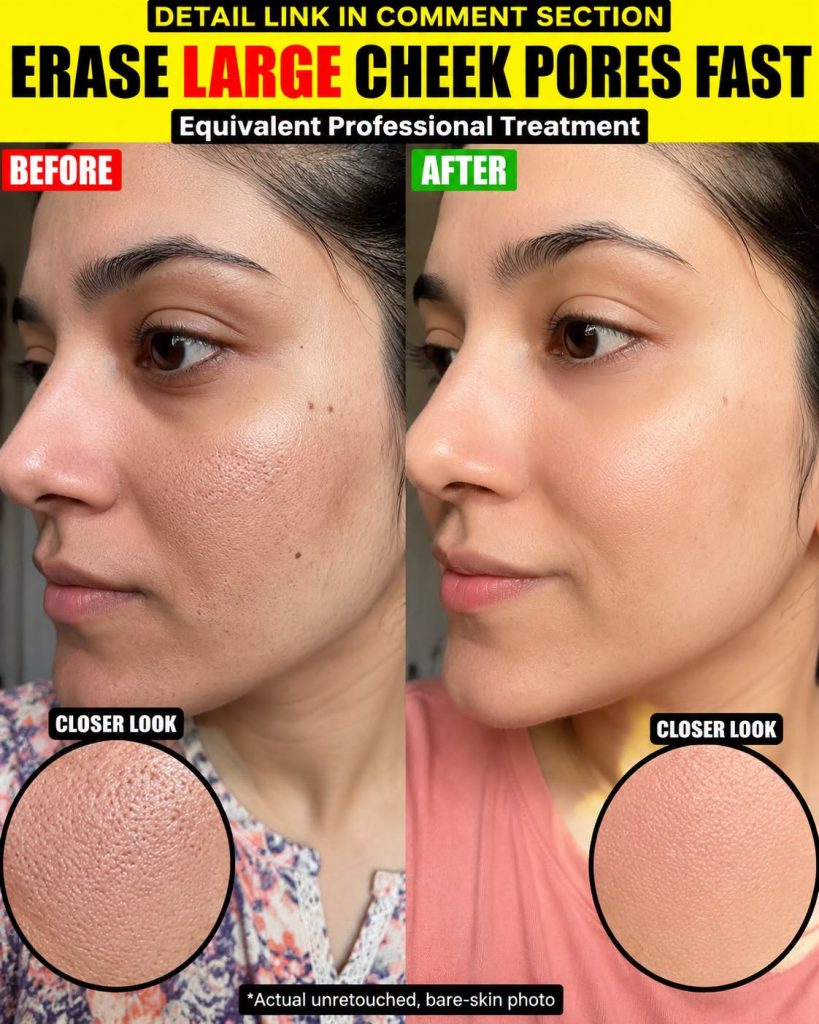 Erase Large Cheek Pores Fast Naturally