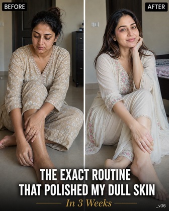 # The Exact Routine That Helped Polish Dull Skin Naturally in 3 Weeks Dull skin often develops slowly due to dehydration, dead skin buildup, stress, lack of sleep, pollution, and an unbalanced diet. Many people notice their face losing brightness, uneven skin texture, dryness around the cheeks, or tired-looking skin even after washing regularly. Natural remedies can help restore softness and glow when the ingredients are chosen according to skin type. Scientifically supported ingredients rich in antioxidants, vitamins, enzymes, and natural moisturizing compounds may improve skin texture gently without damaging the skin barrier. The key is consistency, hydration, and using remedies suitable for your skin type instead of applying random ingredients daily. ## Remedy 1: For Normal Skin – Turmeric and Yogurt Glow Polish ### Ingredients * 1 teaspoon turmeric powder Rich in curcumin which helps reduce oxidative stress and improves skin brightness. * 2 tablespoons plain yogurt Contains lactic acid that gently exfoliates dead skin cells. * 1 teaspoon honey Natural humectant that locks moisture into the skin. * 1 teaspoon gram flour Helps cleanse excess dirt and smooth rough texture. * 1 teaspoon aloe vera gel Supports hydration and skin repair. * 4 drops rose water Helps refresh and soothe the skin. ### Scientific Working of This Remedy Turmeric contains anti-inflammatory compounds that help reduce dullness caused by environmental stress. Yogurt contains lactic acid which dissolves dead skin buildup gently. Honey improves hydration levels and strengthens the skin barrier. Gram flour absorbs impurities without making the skin excessively dry. Aloe vera provides polysaccharides that support skin healing and moisture retention. ### Procedure Mix all ingredients into a smooth turmeric-colored paste. Wash the face with lukewarm water. Apply a thin layer evenly on the face and neck. Leave it for 15 minutes. Massage gently with wet fingers before rinsing. ### How Often to Apply Apply once daily for 5 consecutive days, then continue on alternate days for 3 weeks. ### Initial Results Within 2–3 days, skin may feel softer and fresher. After 2 weeks, mild brightness and smoother texture can become noticeable. --- # Remedy 2: For Combination Skin – Turmeric Oat Balancing Mask ### Ingredients * 1 teaspoon turmeric powder Helps brighten uneven skin tone. * 1 tablespoon oatmeal powder Contains beta-glucans that calm irritated areas. * 1 tablespoon cucumber juice Provides hydration and cooling. * 1 teaspoon raw milk Contains gentle exfoliating enzymes. * 1 teaspoon honey Helps balance dry and oily zones. * 1 teaspoon sandalwood powder Traditionally used to reduce dullness and excess oil. ### Scientific Working of This Remedy Combination skin needs balanced hydration without clogging pores. Oatmeal contains soothing compounds called avenanthramides that reduce irritation. Cucumber provides water content and antioxidants. Milk enzymes assist gentle exfoliation while turmeric helps improve uneven pigmentation. ### Procedure Combine all ingredients until the mixture becomes creamy and yellow-golden in color. Apply especially on dull areas and T-zone. Leave for 15–20 minutes and rinse with cool water. ### How Often to Apply Use 4 times weekly for 3 weeks. ### Initial Results Skin may appear fresher within the first week. Oily areas can look less greasy while dry areas feel calmer. --- # Remedy 3: For Oily Skin – Turmeric Neem Clarifying Remedy ### Ingredients * 1 teaspoon turmeric powder Helps reduce inflammation linked to acne and dullness. * 1 teaspoon neem powder Traditionally known for antibacterial properties. * 1 tablespoon tomato pulp Rich in lycopene and natural acids. * 1 teaspoon multani mitti Helps absorb excess oil. * 1 teaspoon aloe vera gel Prevents over-drying. * 5 drops lemon juice Provides vitamin C and mild exfoliation. ### Scientific Working of This Remedy Oily skin often looks dull because of clogged pores and oxidized sebum. Neem contains plant compounds that help control bacteria on the skin surface. Tomato contains antioxidants that may improve skin texture. Multani mitti removes excess oil while aloe vera prevents irritation caused by drying ingredients. ### Procedure Mix ingredients into a thick turmeric-colored paste. Apply a thin layer to the face, especially oily areas. Let it semi-dry for 12 minutes. Wash gently with cool water. ### How Often to Apply Use on alternate days for 3 weeks. ### Initial Results Within 3–5 days, skin may feel cleaner and less greasy. Pores can appear clearer after regular use. --- # Remedy 4: For Dry Skin – Turmeric Almond Nourishing Cream Mask ### Ingredients * 1 teaspoon turmeric powder Supports skin radiance. * 1 tablespoon mashed banana Provides potassium and moisture. * 1 teaspoon almond oil Rich in vitamin E and fatty acids. * 1 teaspoon honey Prevents moisture loss. * 1 tablespoon fresh cream Deeply nourishes dry skin. * 1 teaspoon rice flour Helps smooth flaky texture. ### Scientific Working of This Remedy Dry skin loses natural oils easily, leading to roughness and dull appearance. Almond oil contains vitamin E which supports skin barrier protection. Banana provides natural sugars and potassium that soften the skin. Fresh cream contains fats and proteins that improve moisture retention. ### Procedure Blend ingredients thoroughly until creamy and golden-yellow. Apply generously to dry areas. Leave for 20 minutes and rinse with lukewarm water. ### How Often to Apply Apply daily for 7 days, then continue 3 times weekly. ### Initial Results Skin may feel softer after the first application. Visible reduction in rough texture often appears within one week. --- # Remedy 5: For Sensitive Skin – Turmeric Rice Soothing Therapy ### Ingredients * ½ teaspoon turmeric powder Used in smaller quantity to avoid irritation. * 2 tablespoons cooked rice paste Helps calm sensitive skin. * 1 teaspoon aloe vera gel Reduces redness and irritation. * 1 teaspoon cucumber juice Provides cooling hydration. * 1 teaspoon chamomile tea Helps soothe skin sensitivity. * 1 teaspoon honey Maintains moisture balance. ### Scientific Working of This Remedy Sensitive skin requires barrier-supportive ingredients with low irritation potential. Rice contains starches and antioxidants that calm the skin. Chamomile contains flavonoids known for soothing properties. Aloe vera supports hydration and reduces skin discomfort. ### Procedure Mix all ingredients into a soft turmeric-colored cream. Apply gently without rubbing. Leave for 10–12 minutes and rinse carefully with cool water. ### How Often to Apply Use 3 times weekly for 3 weeks. ### Initial Results Skin may feel calmer within 2–3 applications. Redness and roughness can gradually improve. --- # Final Tips * Drink at least 8–10 glasses of water daily because dehydration makes skin appear dull and tired. * Sleep 7–8 hours regularly since skin repair increases during sleep. * Always wash makeup brushes and towels weekly to prevent bacterial buildup. * Perform a patch test before trying any new ingredient. * Avoid harsh scrubs and strong chemical products while following these remedies. * Include fresh fruits rich in vitamin C because they support collagen production. * Visible improvement generally starts within 2–3 days, while healthier glow and smoother texture often become more noticeable after 3 weeks of consistent care. --- # Diet Plan for Naturally Brighter Skin ## Morning * Warm water with lemon and soaked chia seeds. * 5 soaked almonds and 2 walnuts for vitamin E and healthy fats. ## Breakfast * Oatmeal with banana and flaxseeds. * One boiled egg or yogurt for protein support. ## Mid-Morning * Cucumber, carrot, or seasonal fruit like papaya or orange. ## Lunch * Homemade vegetables, lentils, brown rice, and salad. * Add spinach or leafy vegetables for iron and antioxidants. ## Evening * Green tea or chamomile tea. * Roasted chickpeas or pumpkin seeds. ## Dinner * Light meal with soup, grilled chicken, fish, or lentils. * Avoid excessive oily and fried foods at night. ## Hydration * Coconut water 2–3 times weekly can support hydration. * Avoid excessive sugary drinks. Continue the remedies and healthy diet consistently for at least 3 weeks. If severe irritation, persistent acne, eczema, unusual pigmentation, or ongoing skin issues continue despite proper care, consult a qualified dermatologist or doctor. # References for the above remedy 1. Vaughn AR, Branum A, Sivamani RK. Effects of Turmeric (Curcuma longa) on Skin Health. URL: [https://www.ncbi.nlm.nih.gov/pmc/articles/PMC5664031/](https://www.ncbi.nlm.nih.gov/pmc/articles/PMC5664031/) 2. American Academy of Dermatology – Dry Skin Care Recommendations. URL: [https://www.aad.org/public/everyday-care/skin-care-basics/dry/dry-skin-relief](https://www.aad.org/public/everyday-care/skin-care-basics/dry/dry-skin-relief) 3. Aloe Vera and Dermatologic Uses. URL: [https://www.ncbi.nlm.nih.gov/pmc/articles/PMC2763764/](https://www.ncbi.nlm.nih.gov/pmc/articles/PMC2763764/) 4. Honey in Dermatology and Skin Care. URL: [https://www.ncbi.nlm.nih.gov/pmc/articles/PMC5661189/](https://www.ncbi.nlm.nih.gov/pmc/articles/PMC5661189/) 5. Oatmeal Protective Mechanisms in Dermatology. URL: [https://www.ncbi.nlm.nih.gov/pmc/articles/PMC3998171/](https://www.ncbi.nlm.nih.gov/pmc/articles/PMC3998171/) 6. Health Benefits of Yogurt and Lactic Acid for Skin. URL: [https://www.health.harvard.edu/staying-healthy/yogurt-and-health](https://www.health.harvard.edu/staying-healthy/yogurt-and-health) 7. Neem and Its Therapeutic Uses. URL: [https://www.ncbi.nlm.nih.gov/pmc/articles/PMC4791507/](https://www.ncbi.nlm.nih.gov/pmc/articles/PMC4791507/) 8. Vitamin C and Skin Health Review. URL: [https://www.ncbi.nlm.nih.gov/pmc/articles/PMC5579659/](https://www.ncbi.nlm.nih.gov/pmc/articles/PMC5579659/) 9. Chamomile Benefits in Skin Inflammation. URL: [https://www.ncbi.nlm.nih.gov/pmc/articles/PMC2995283/](https://www.ncbi.nlm.nih.gov/pmc/articles/PMC2995283/) 10. Role of Almond Oil in Skin Care. URL: [https://pubmed.ncbi.nlm.nih.gov/20129403/](https://pubmed.ncbi.nlm.nih.gov/20129403/)