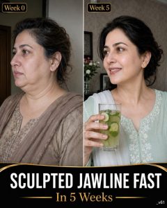 Sculpted Jawline Naturally in 5 Weeks with Home Remedies & Fat-Burning Drinks