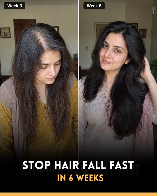 Stop Hair Fall Fast in 6 Weeks Naturally: Proven Home Remedies for Stronger, Thicker Hair