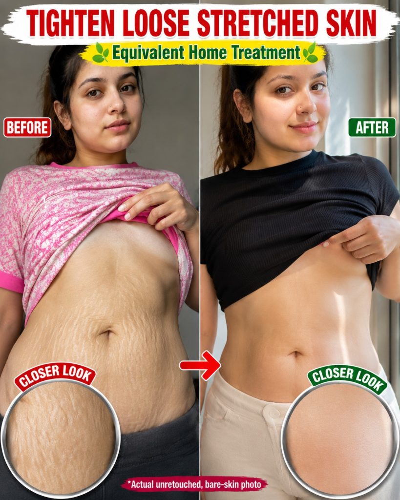 Tighten Loose Stretched Skin Naturally at Home