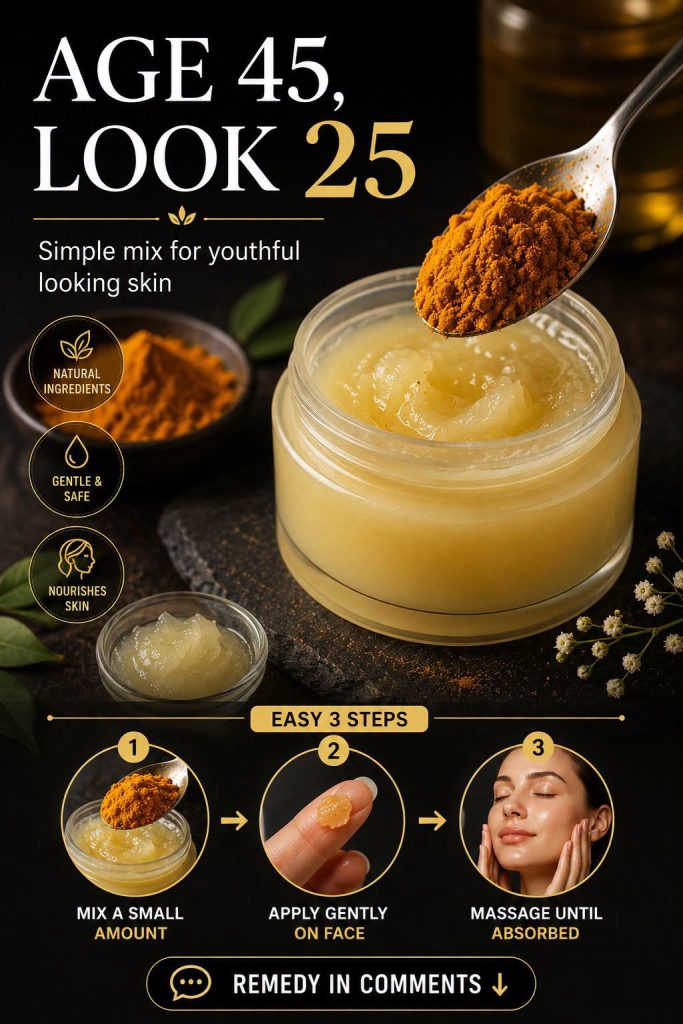 Age 45, Look 25 Naturally: A Scientifically-Supported Turmeric and Aloe Vera Anti-Aging Remedy for Youthful Skin