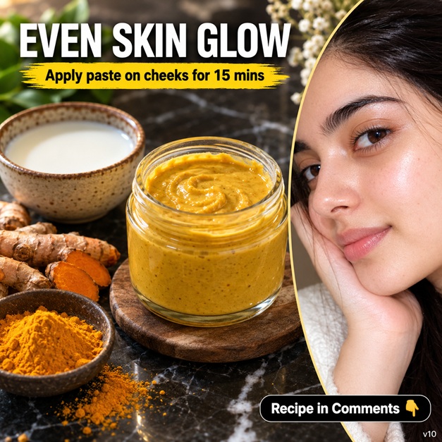 Even Skin Glow Naturally: Turmeric and Milk Face Mask for Brighter, More Radiant Skin